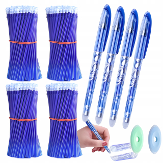 4× Zmazateľné guľôčkové pero Zmazateľné gumou MAGIC + guľôčkové pero s modrou náplňou